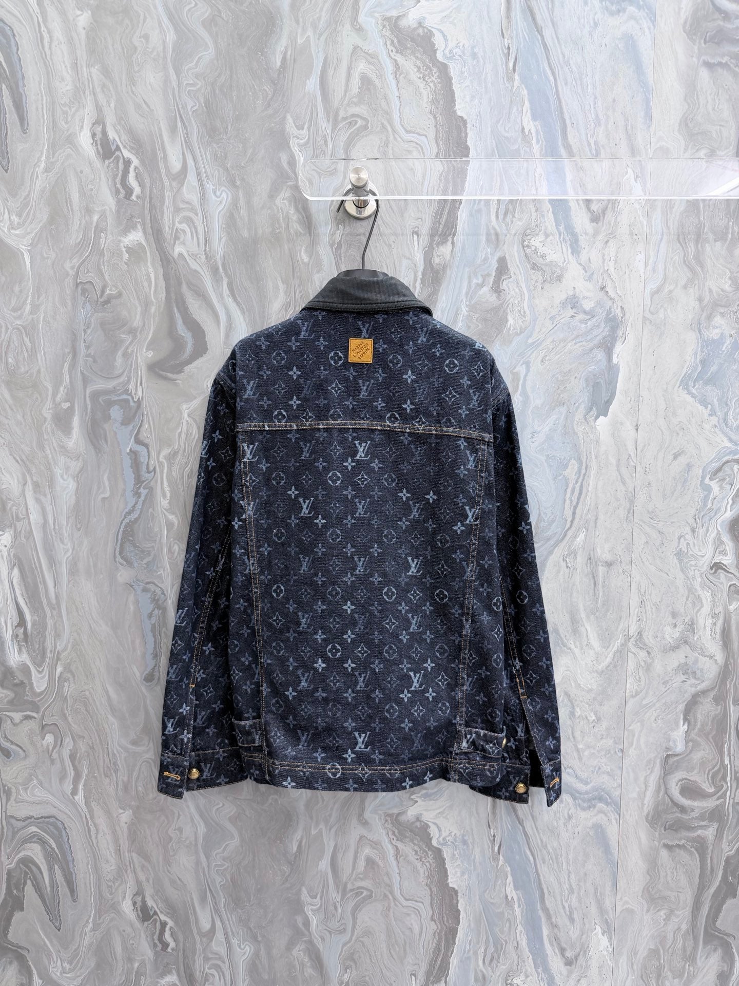 LV Monogram Lapel Zip Up Jacket