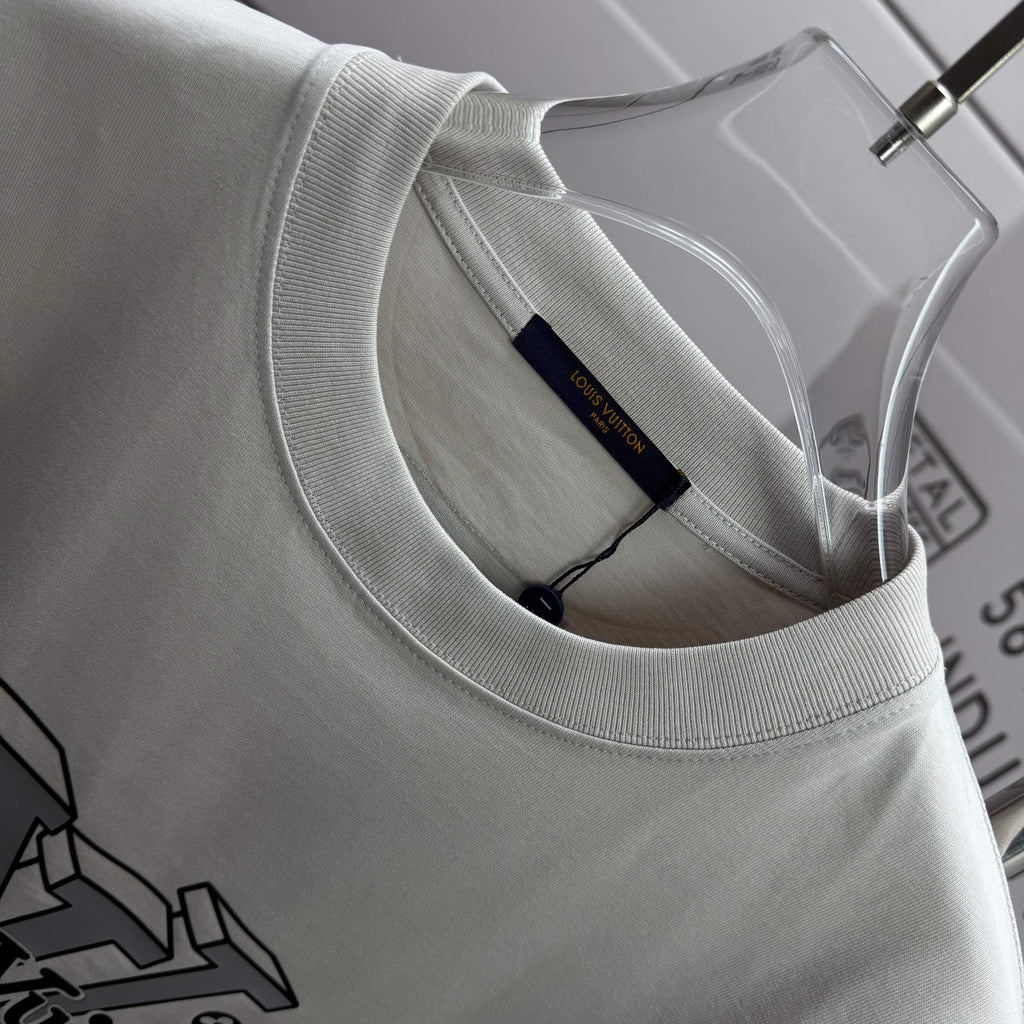 LV 3D Silicon Cotton T-Shirt