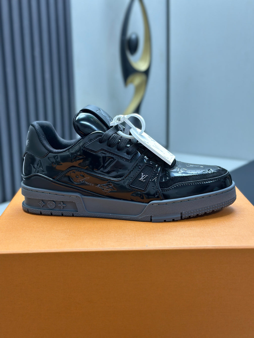 LV Trainers Patent Leather
