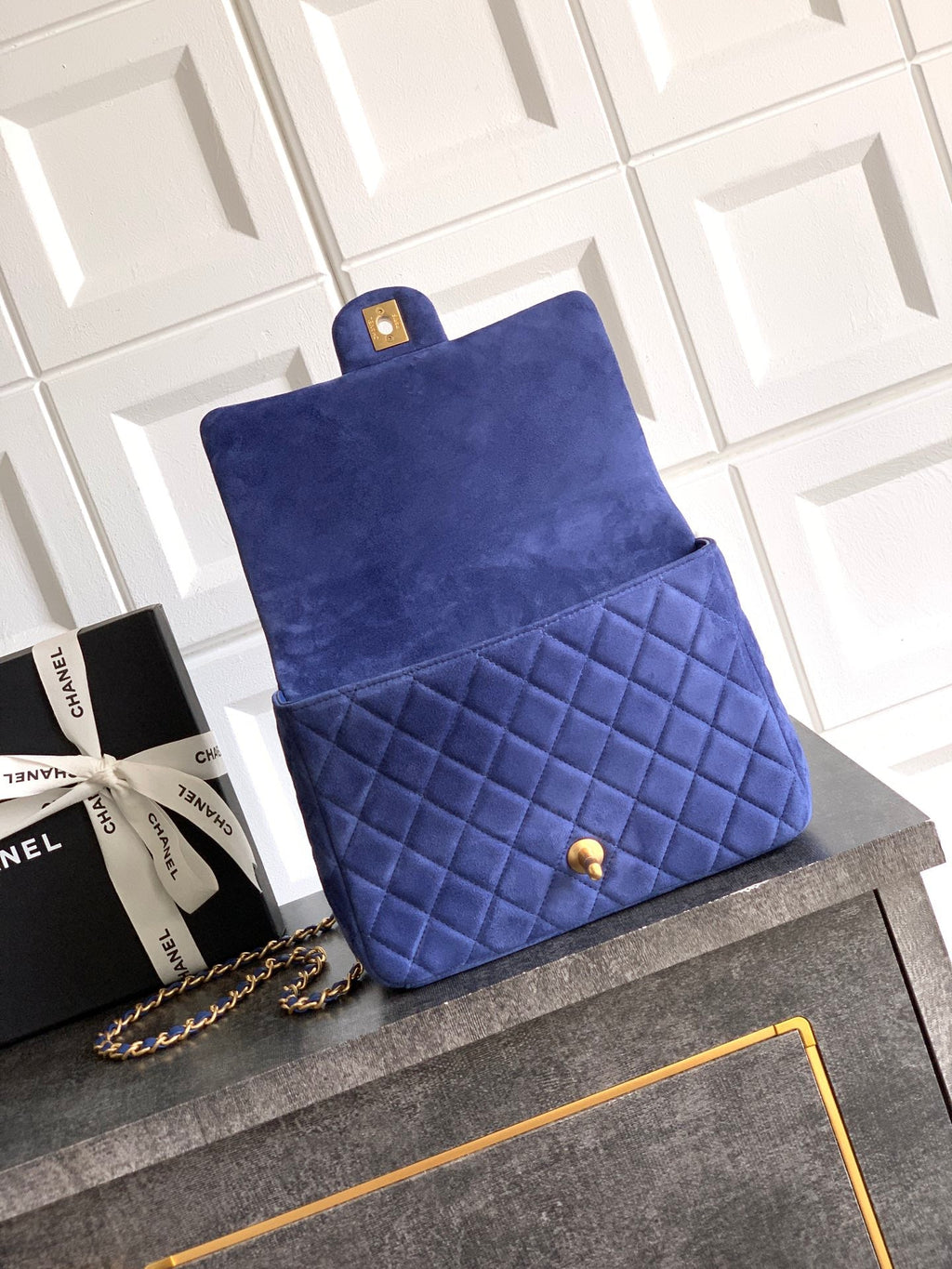 Chanel Royal Blue Suede Bad