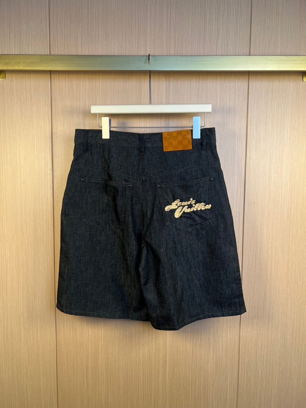 LV Raffia Denim Shorts