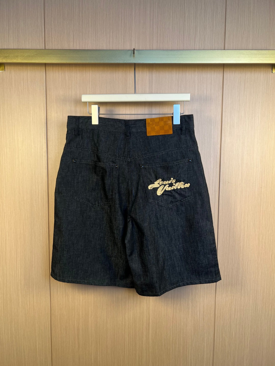 LV Raffia Denim Shorts