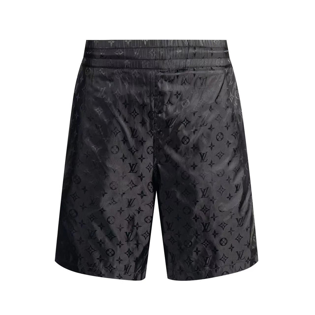 LV jacquard Silk Elastic Drawstring Shorts