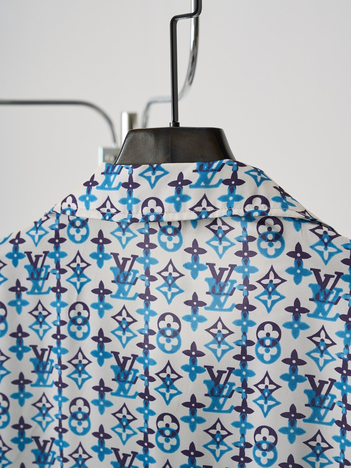 LV Mulberry Silk Shorts Sleeve Shirt