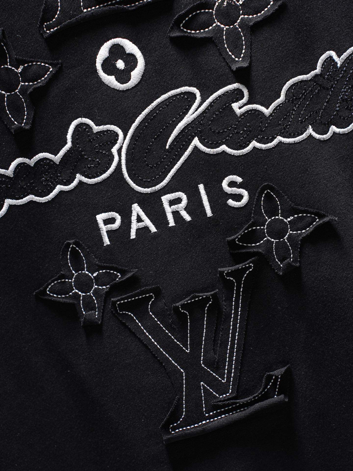 LV Applique Embroidered T-Shirt