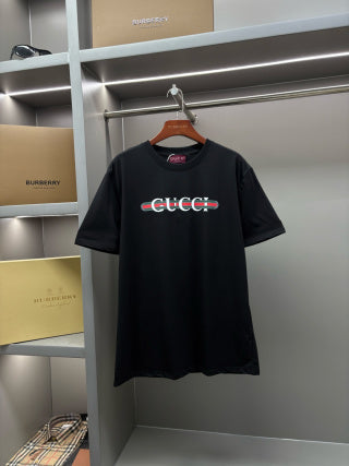Gucci Ribbon Print Cotton T-Shirt