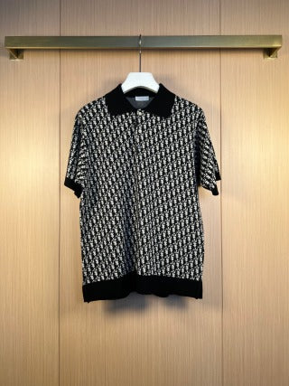 Dior Oblique Knit Polo Shirt