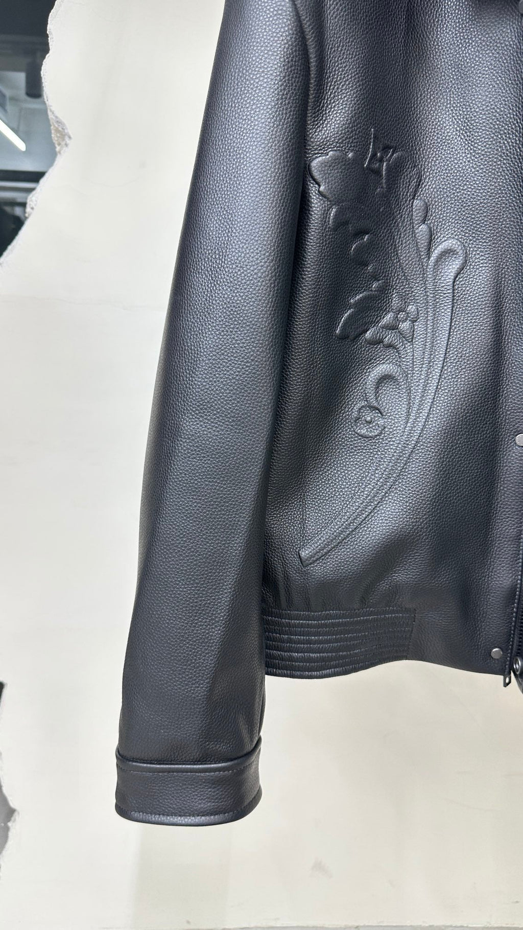LV Embossed Leather Jacket