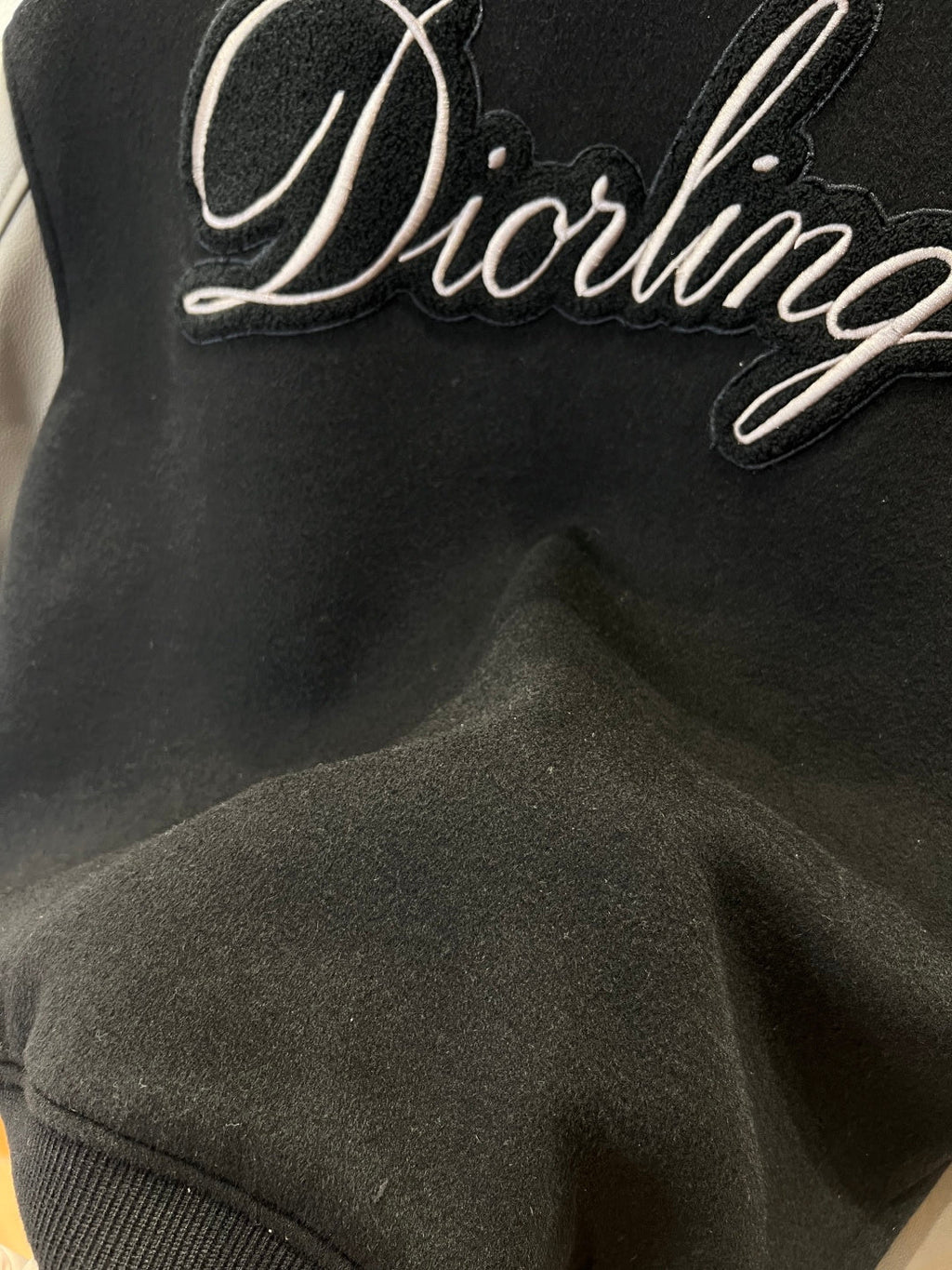 DIOR Patchwork Leather Baseball Jacket