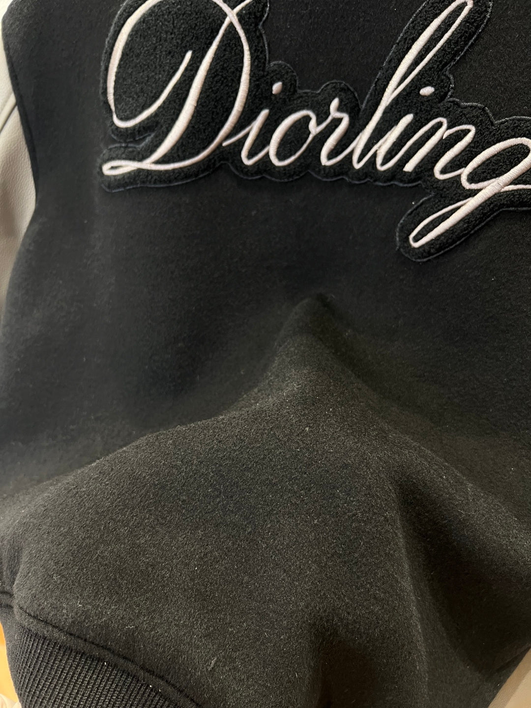 DIOR Patchwork Leather Baseball Jacket