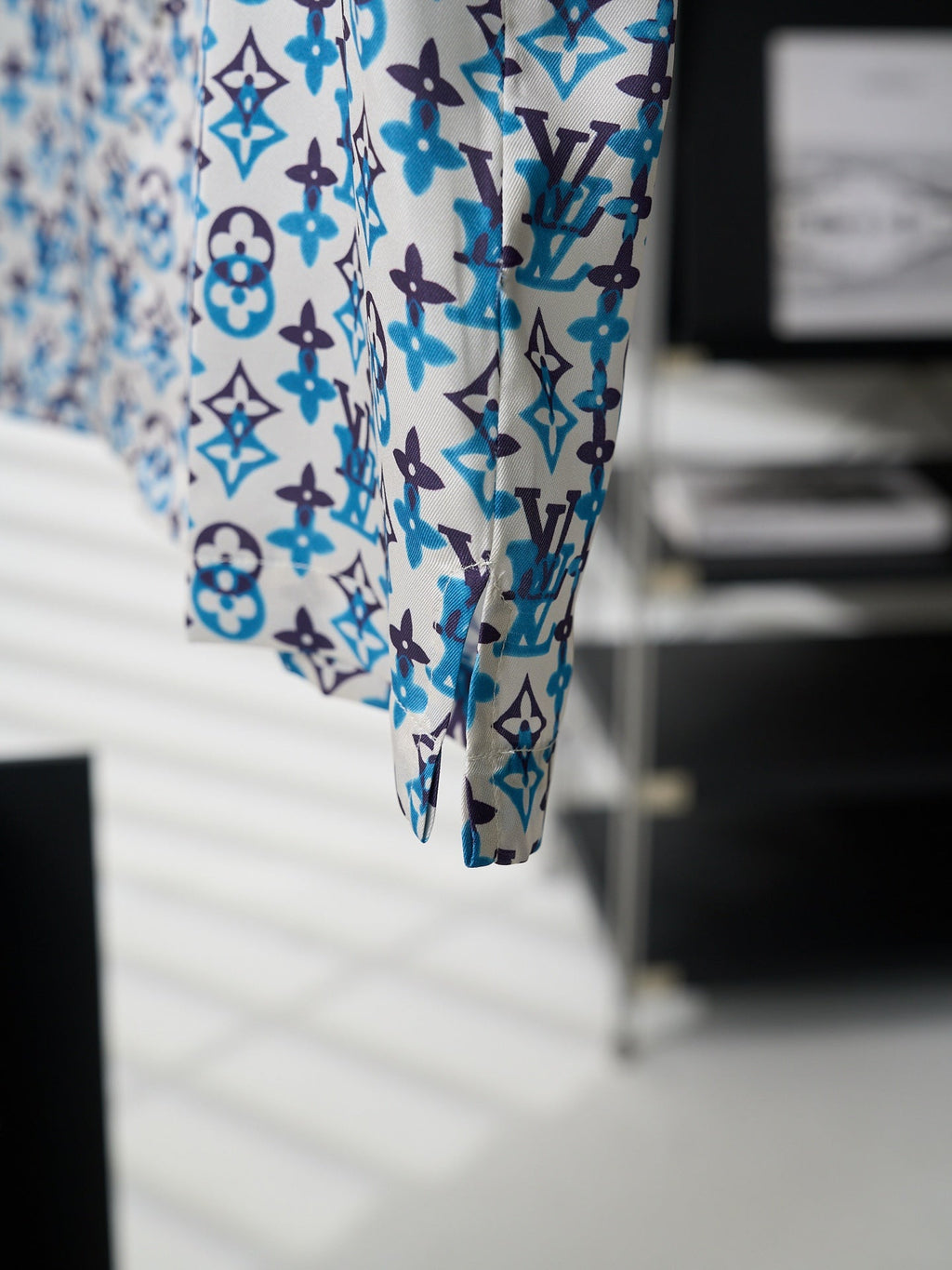 LV Mulberry Silk Shorts Sleeve Shirt