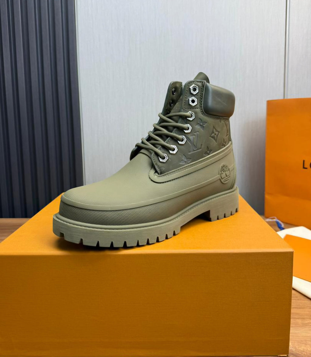 Louis Vuitton × Timberland 6" ankle boot olive green -US(LV) size 10