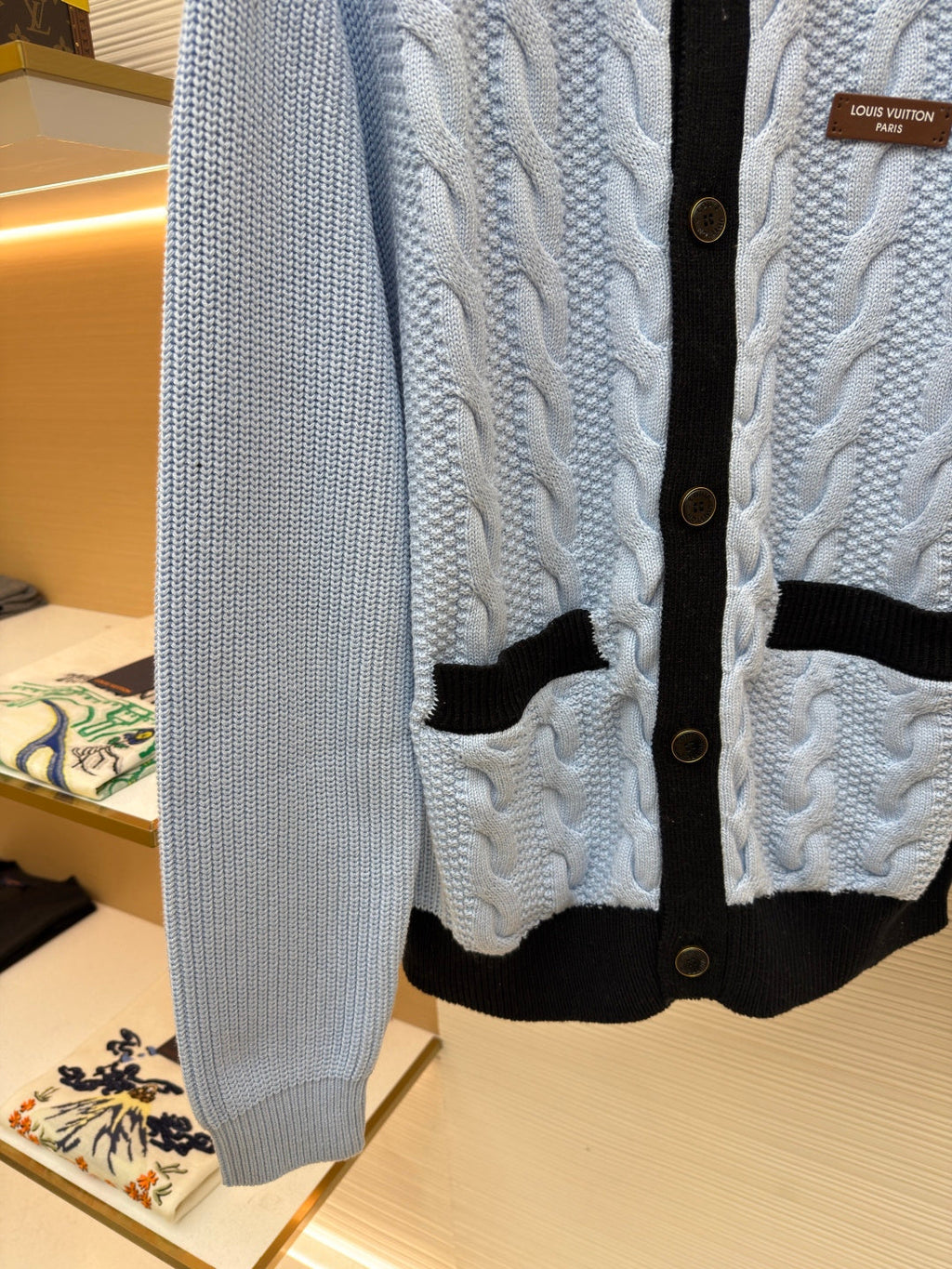 LV Knitted Cardigan Sweater
