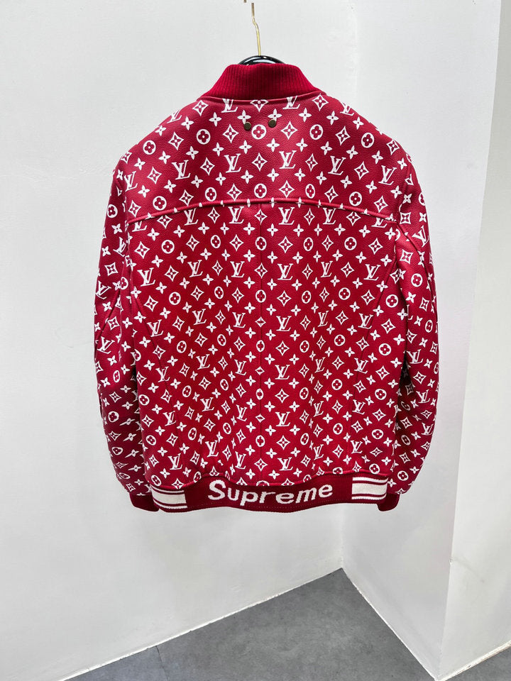 LV × Supreme Leather Jacket
