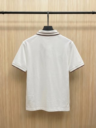 Gucci Embroidered Collar Polo Shirt