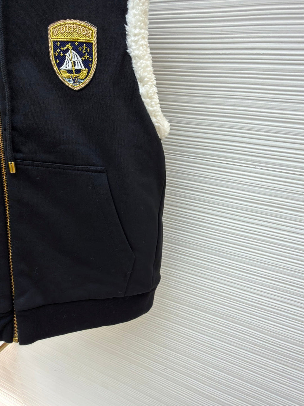 LV Embroidered Hooded Reversible Vest