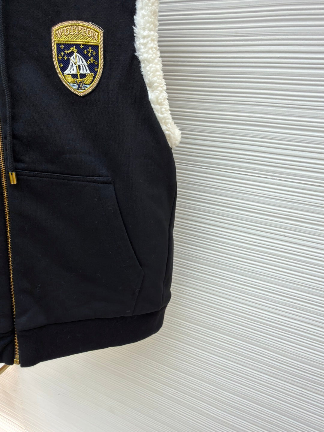 LV Embroidered Hooded Reversible Vest