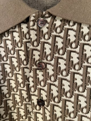 Dior Oblique Knit Polo Shirt