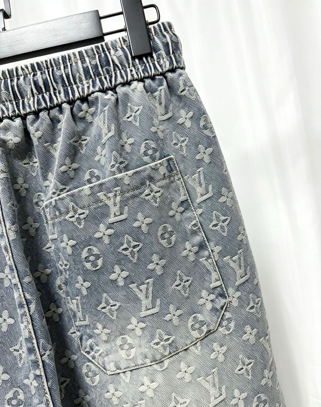 LV All-over Jacquard Denim Shorts