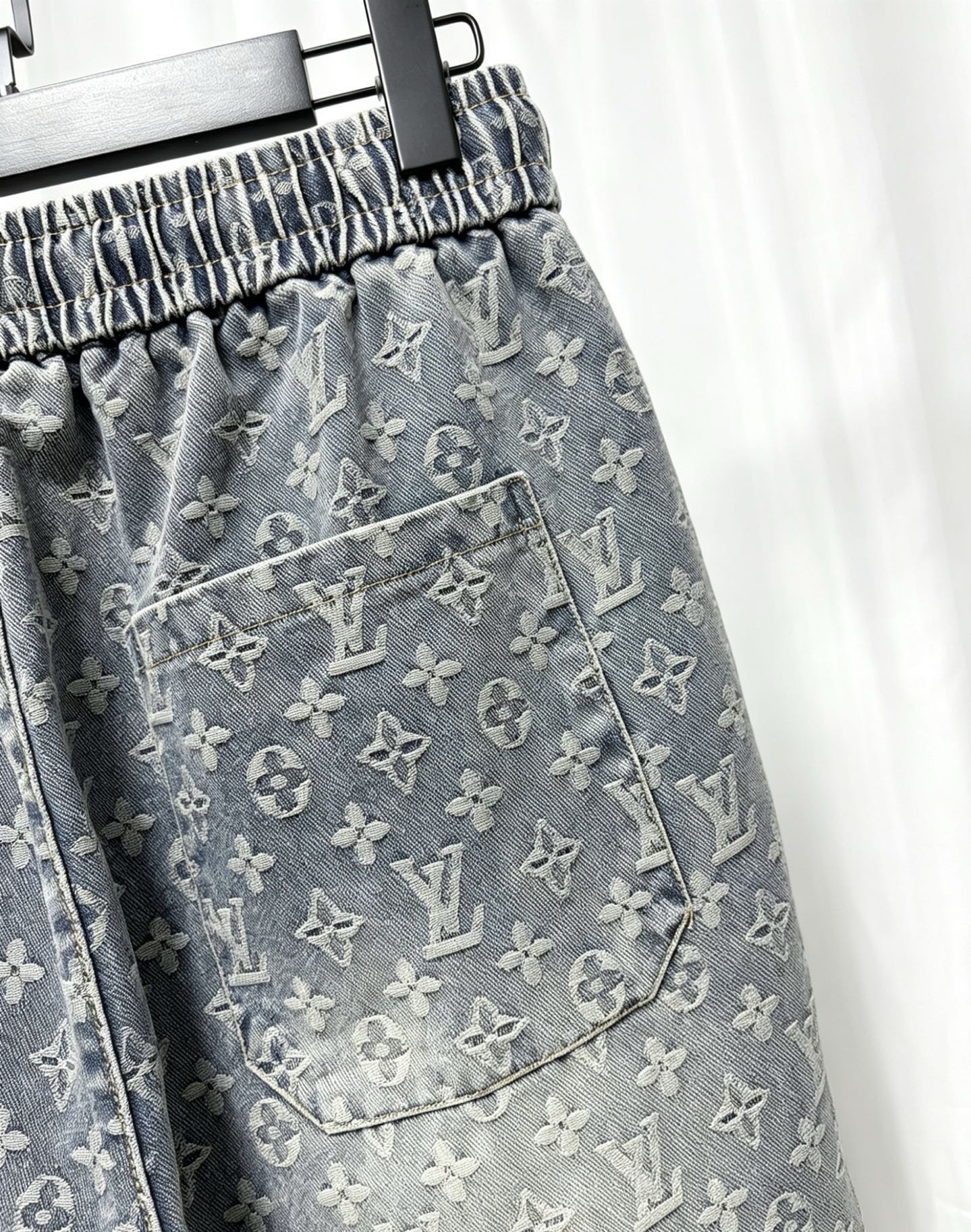 LV All-over Jacquard Denim Shorts