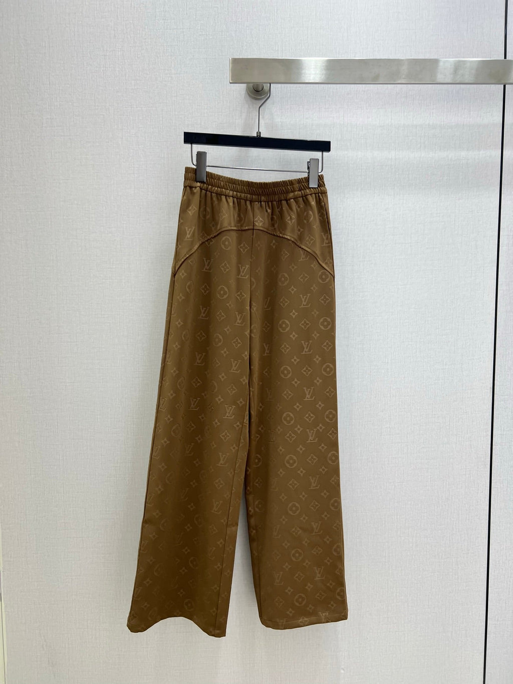 LV Embossed Straight-Leg Trousers