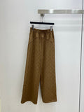 LV Embossed Straight-Leg Trousers