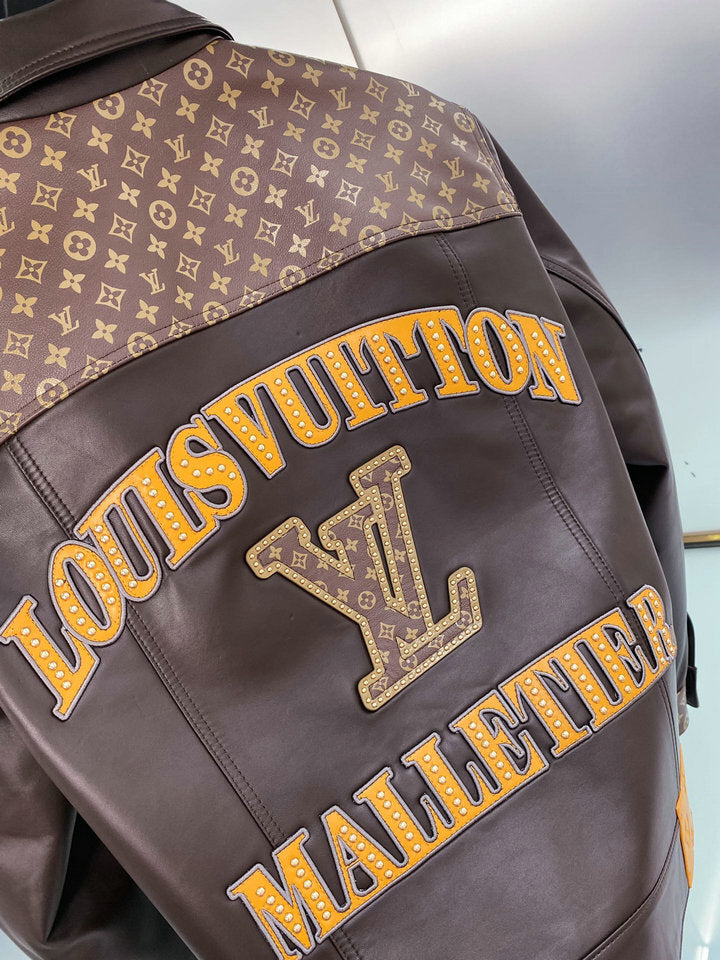 LV RUNWAY DOWN LEATHER JACKET