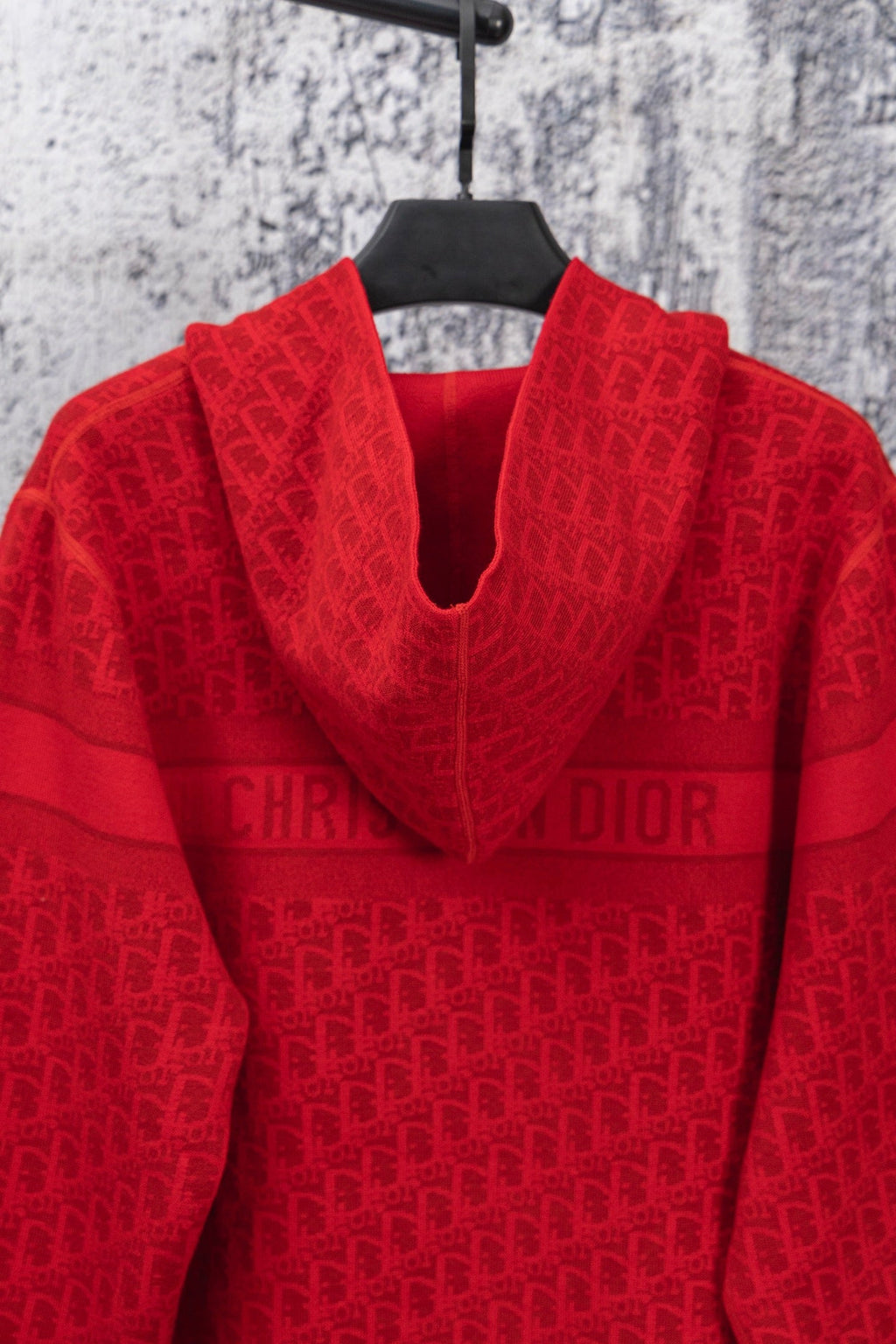 Red Reversible Christian Dior logo zip up hoodie Unisex