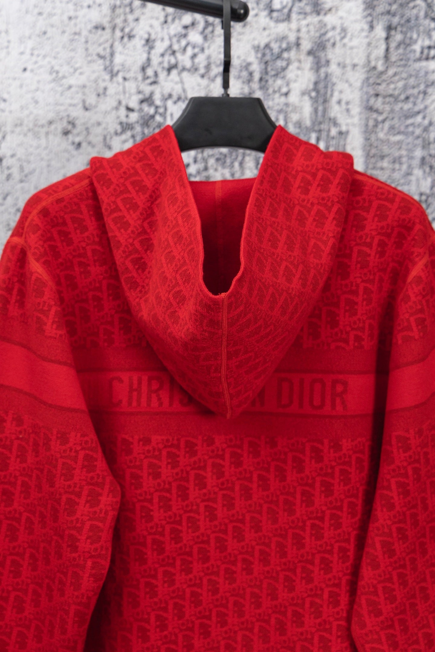 Red Reversible Christian Dior logo zip up hoodie Unisex