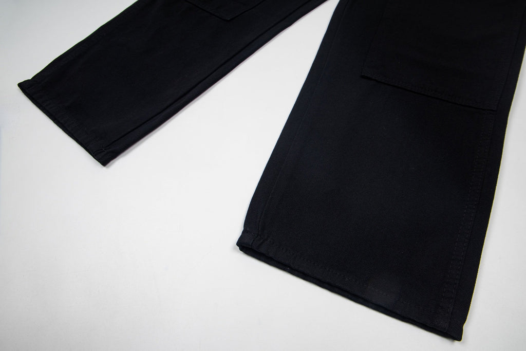 CH Logging Patchwork Leather Washed Jeans