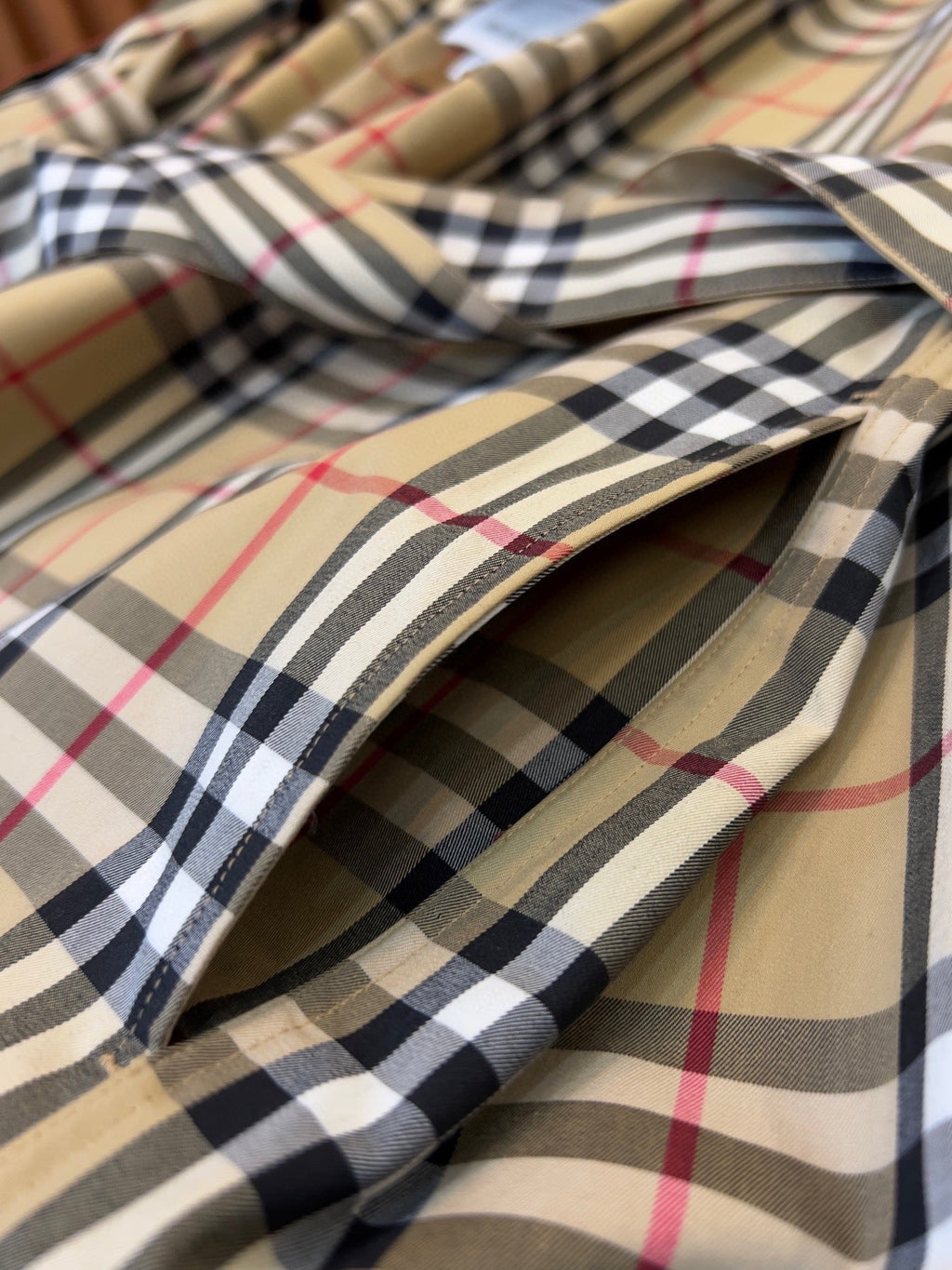 Burberry stretch cotton tie-waist shirt dress