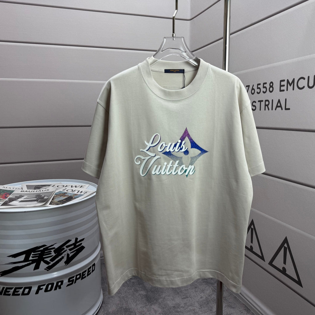 LV letter 3D Plate Silicon T shirt