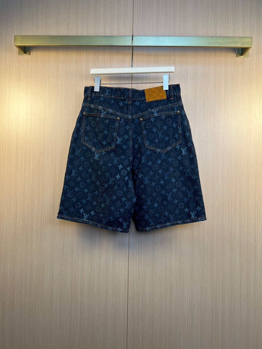 LV Burnout Gradient Denim Shorts