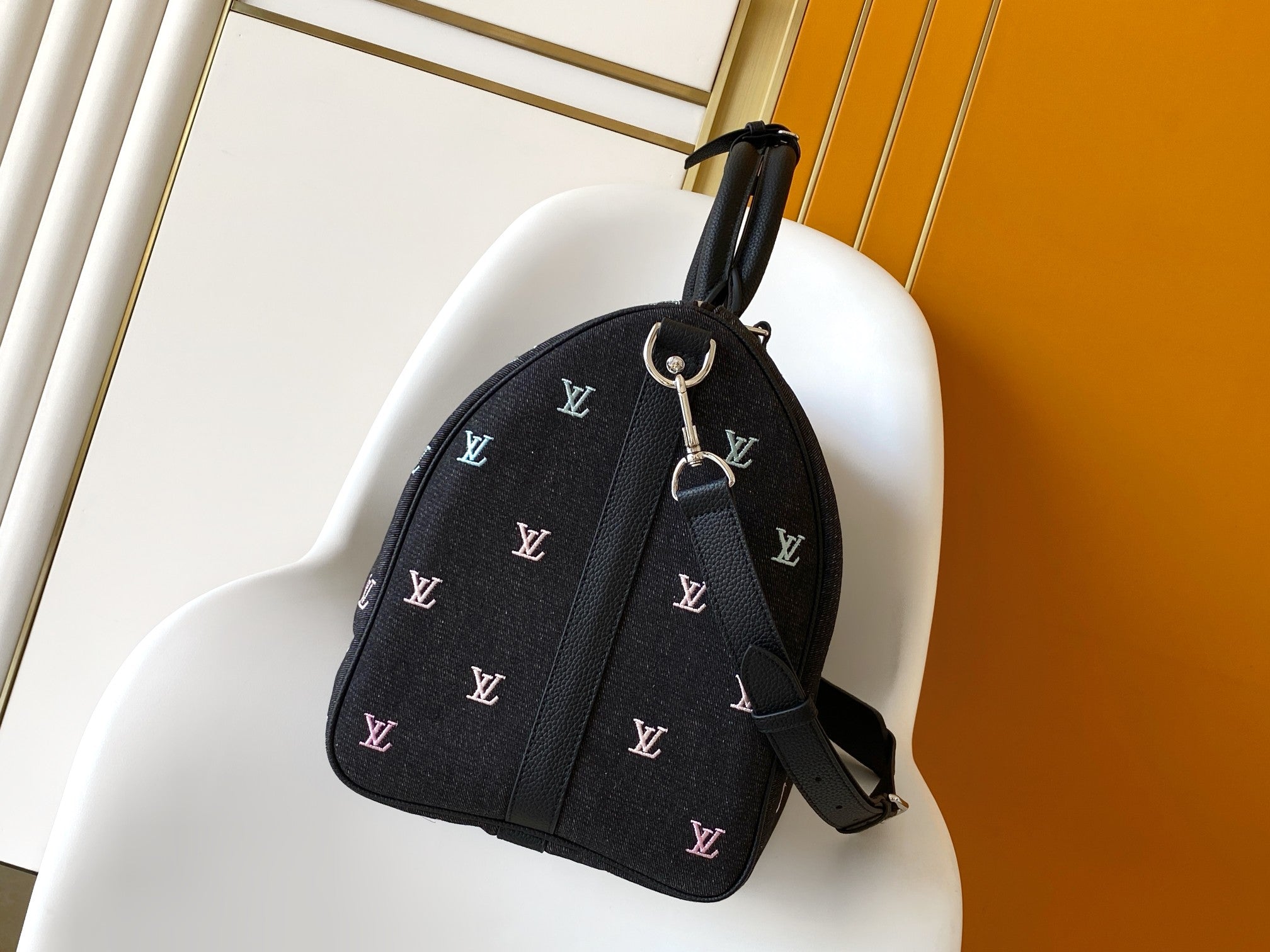 LV Embroidered Travel Bag