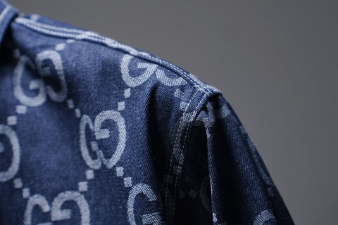 Gucci All-over GG Denim Shirt/Jacket