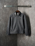 MiuMiu Checkered Letter Embroidery Long-Sleeved Leather Collar Jacket