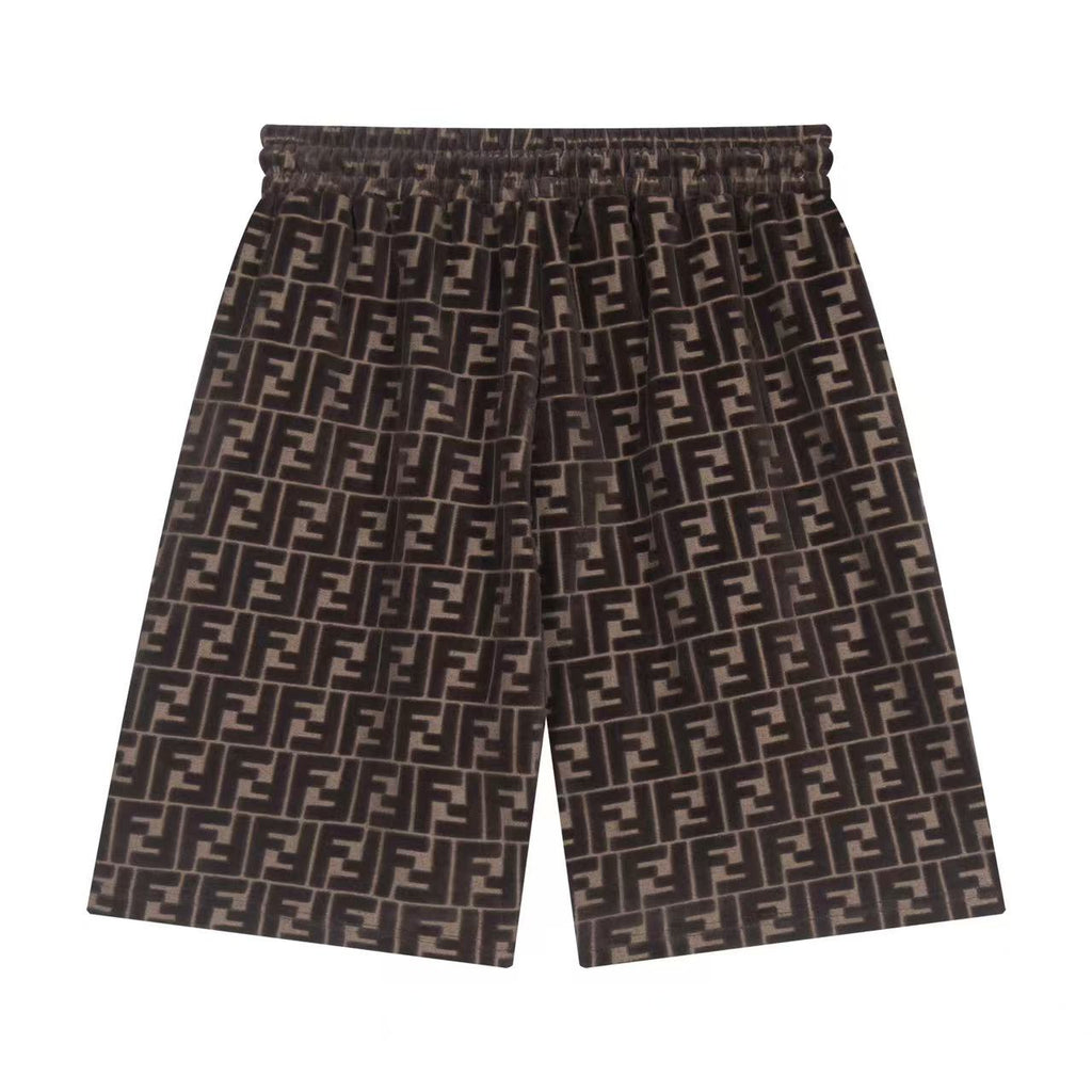 Fendi Mongram Jacquard Velvet Shorts