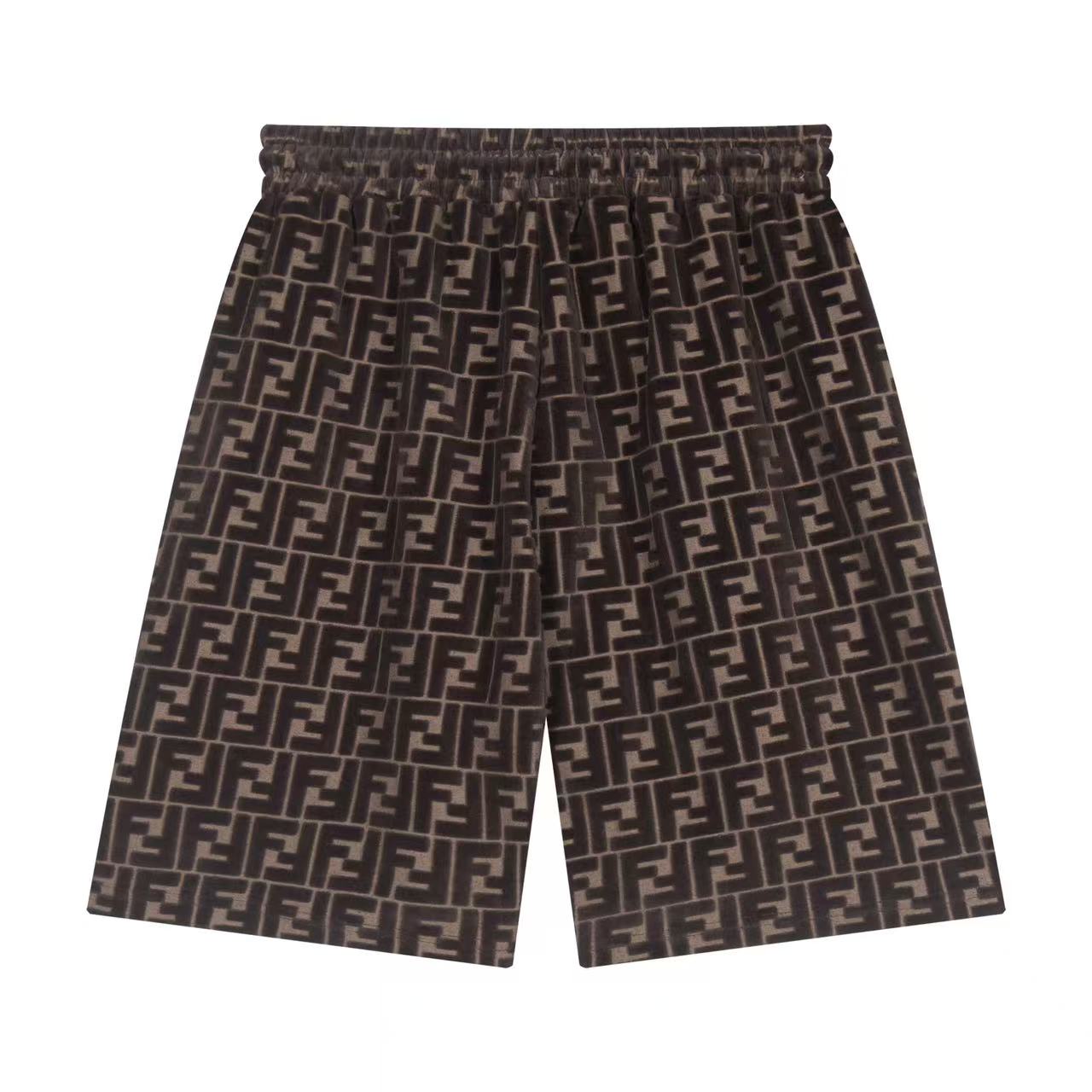 Fendi Mongram Jacquard Velvet Shorts