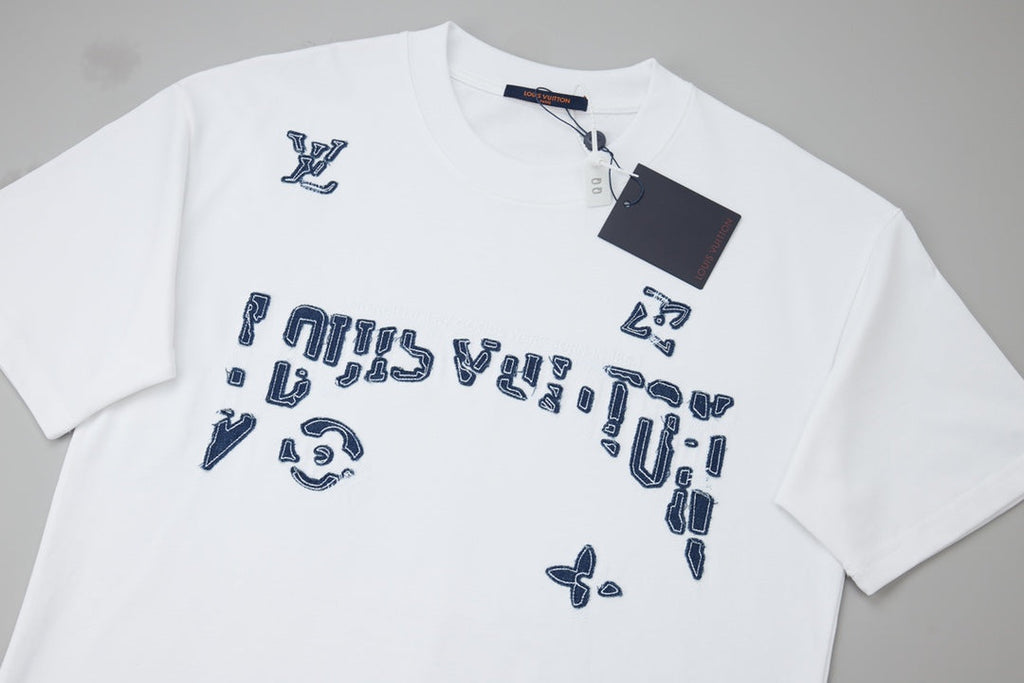 LV Denim Patchwork T-Shirt