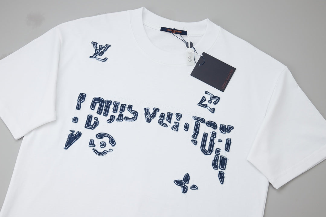 LV Denim Patchwork T-Shirt