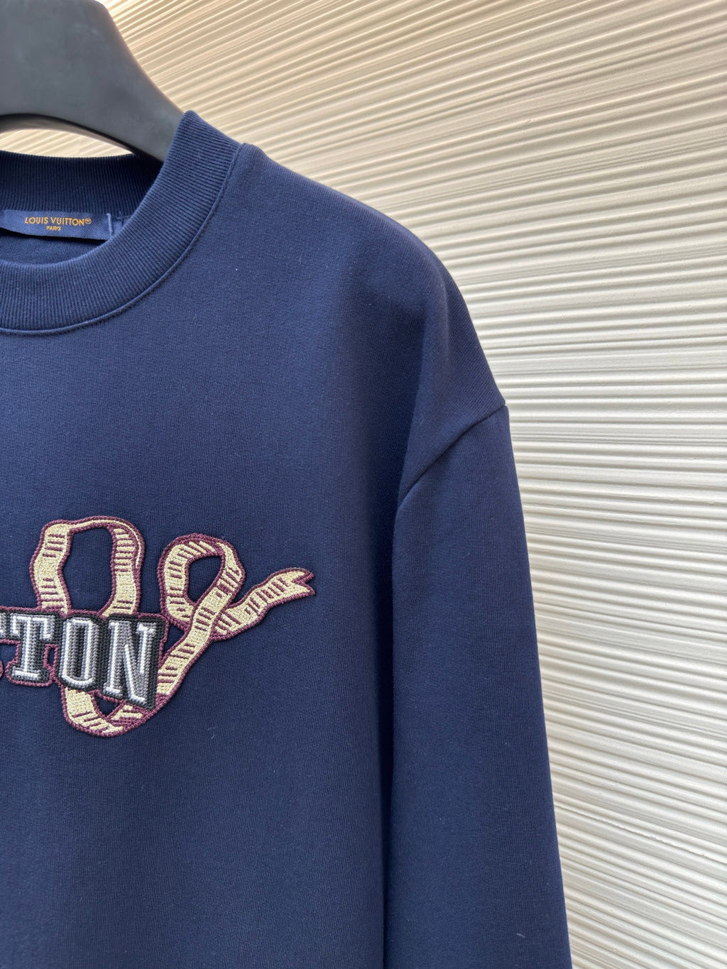 LV Pearl Yarn Patchwork Sweatshirt