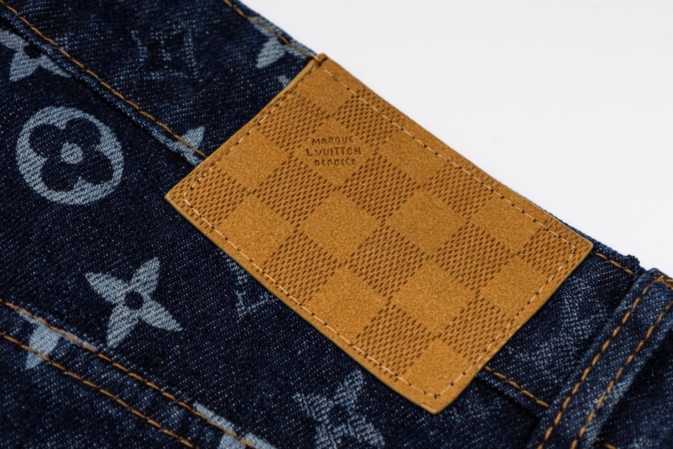 LV Denim Straight-Leg Jeans
