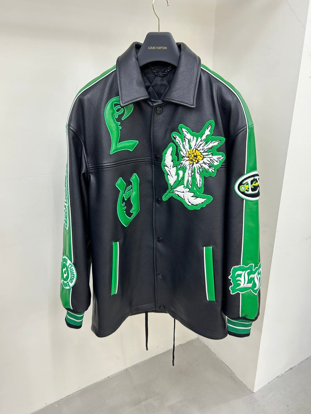 LV Embroidered Baseball Jacket