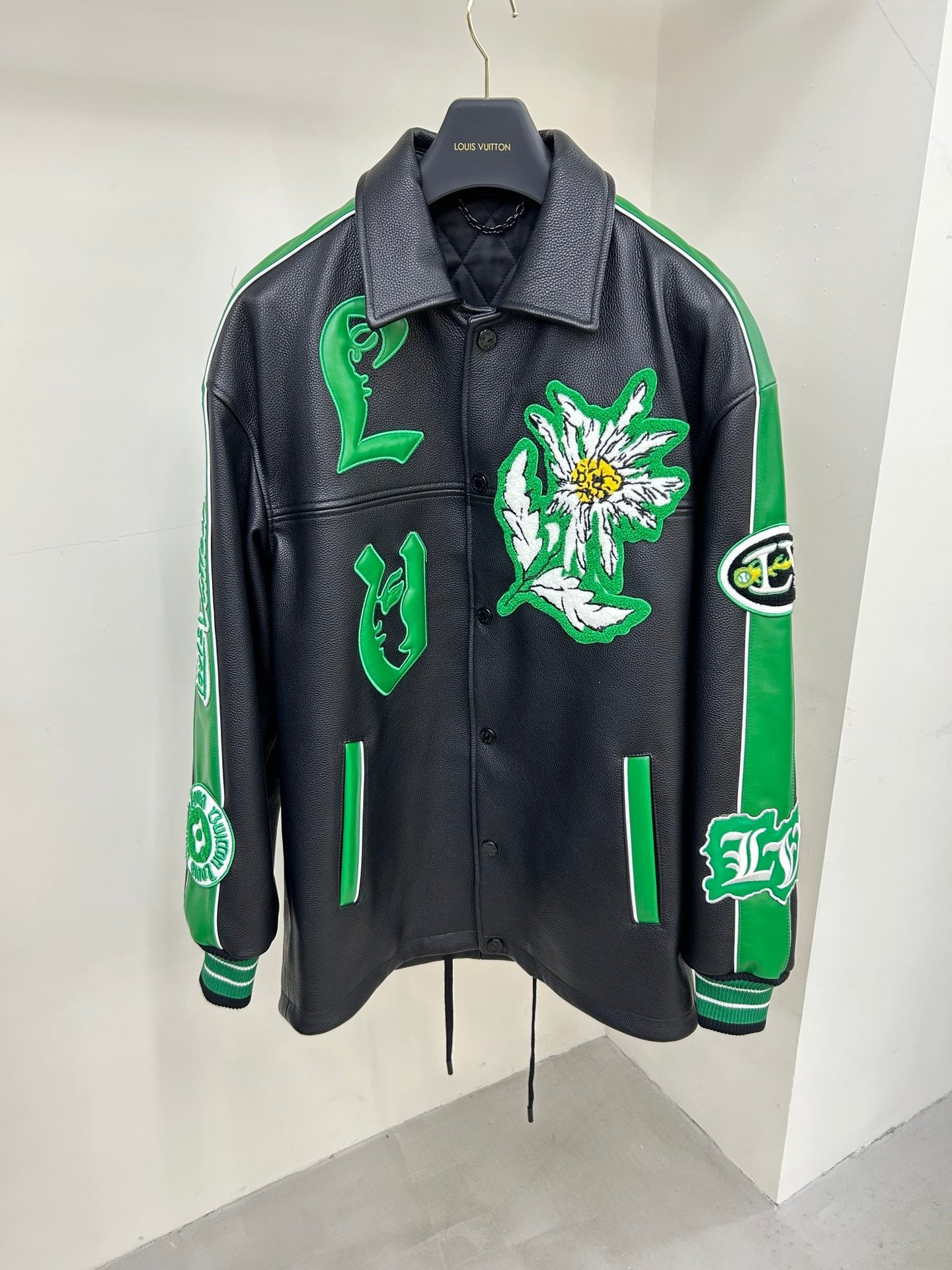 LV Embroidered Baseball Jacket