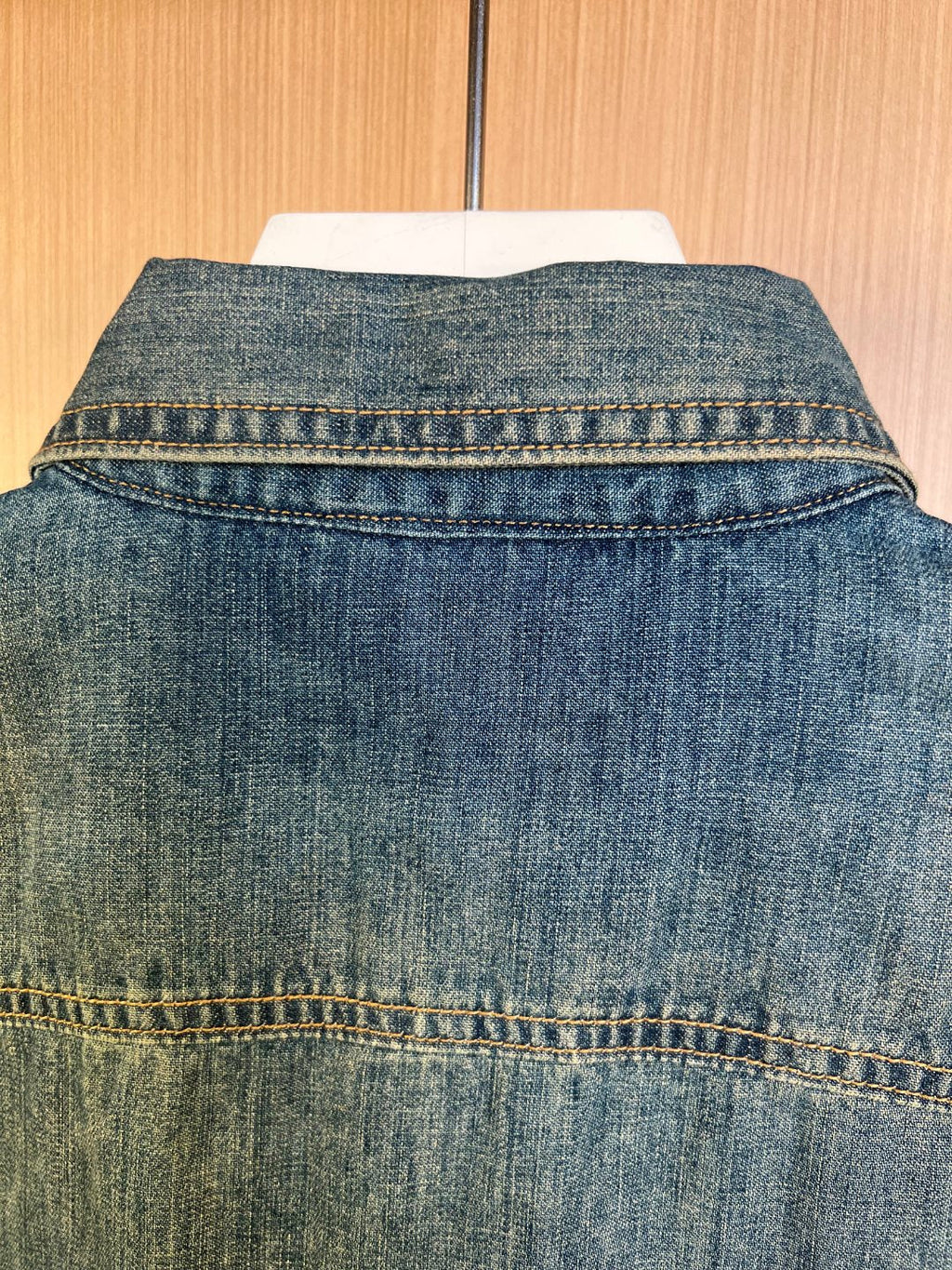 LV Long-sleeved Studded Denim Shirt