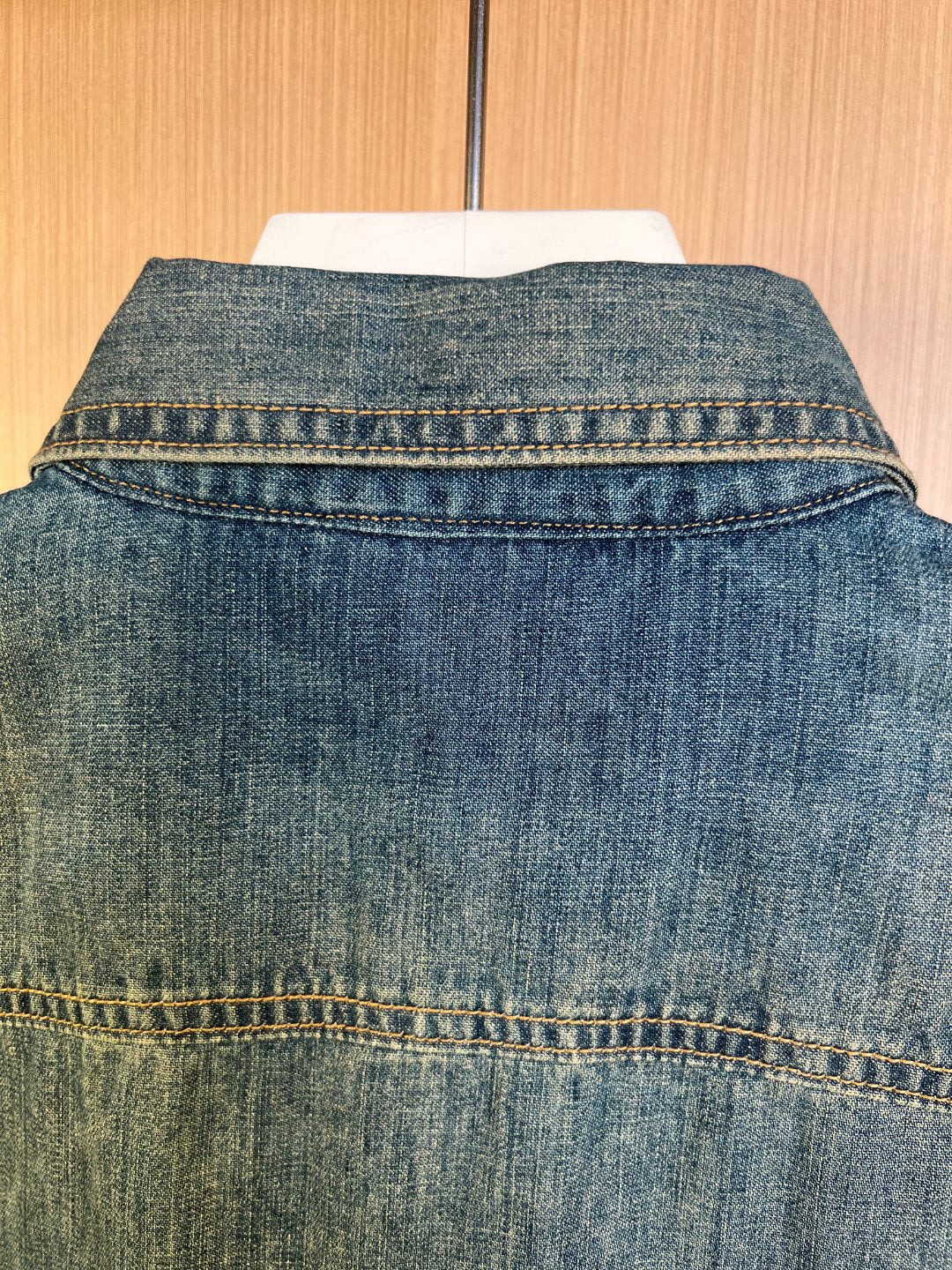 LV Long-sleeved Studded Denim Shirt