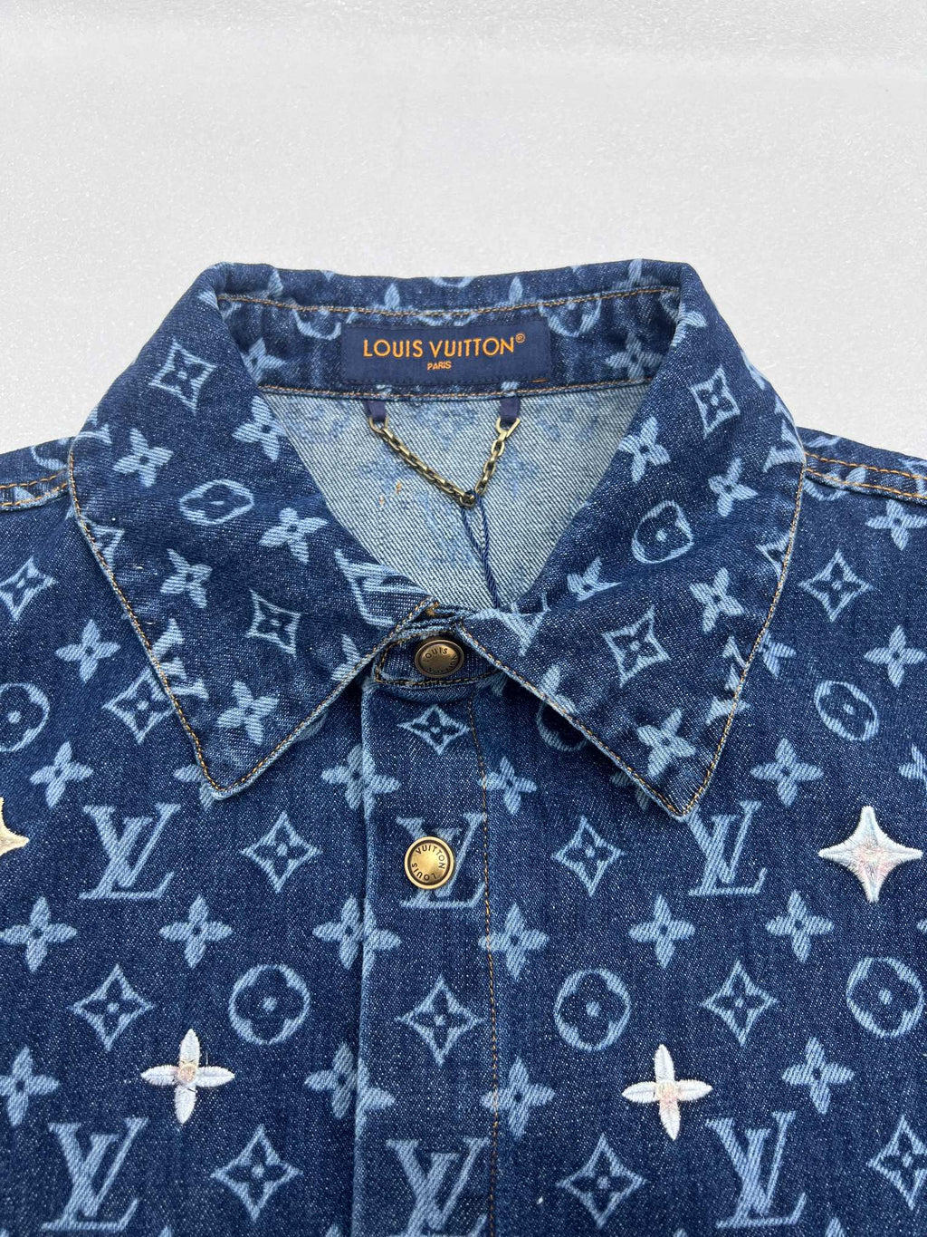 LV Denim Short-Sleeve Shirt