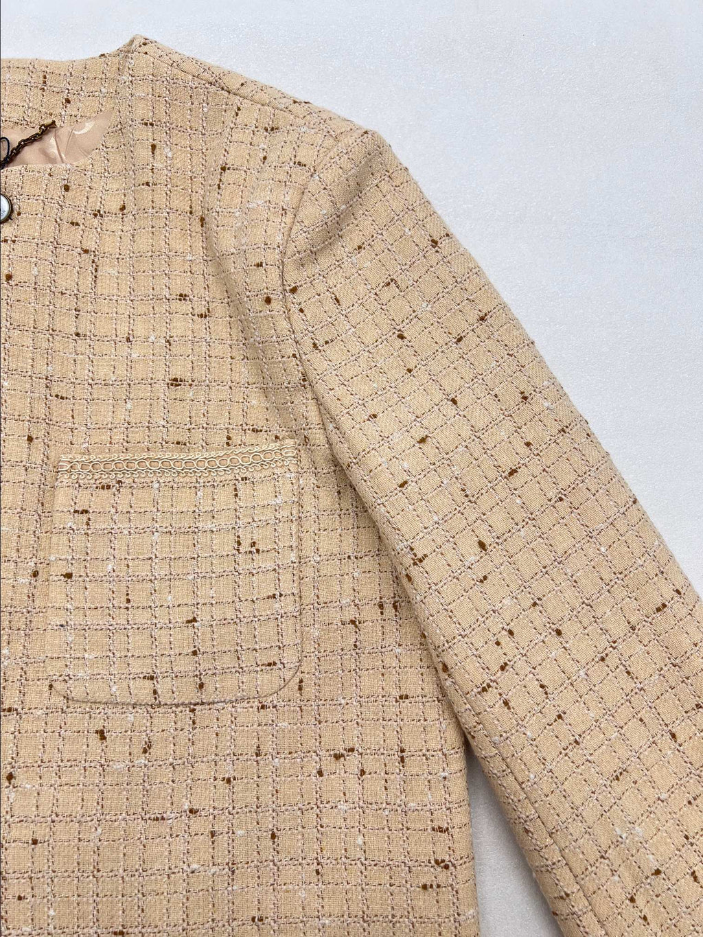 LV Gold Threaded Leather Label Jacket
