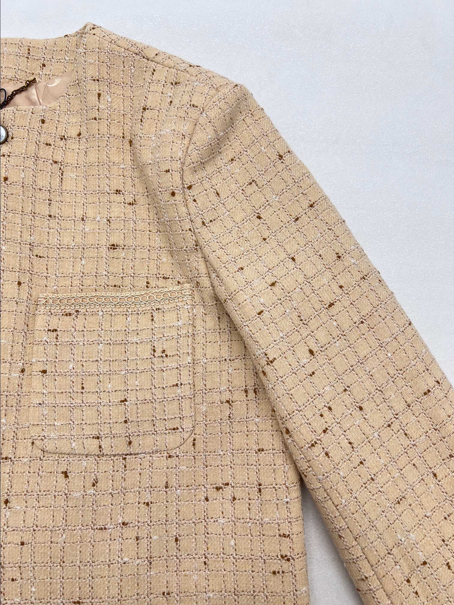 LV Gold Threaded Leather Label Jacket