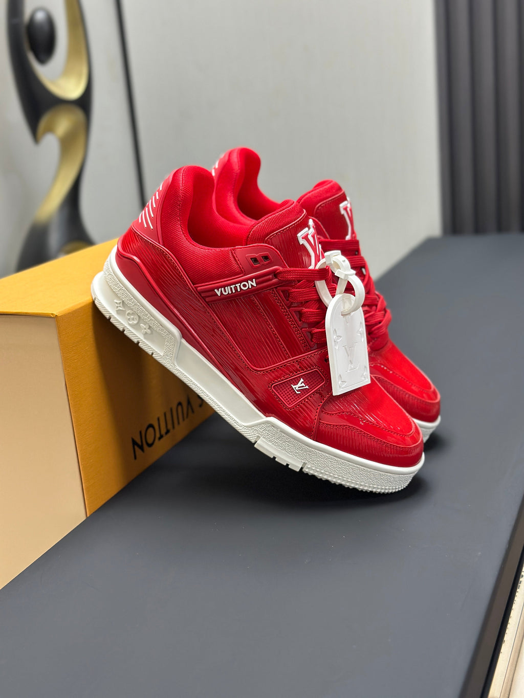 LV Trainers Patent Leather